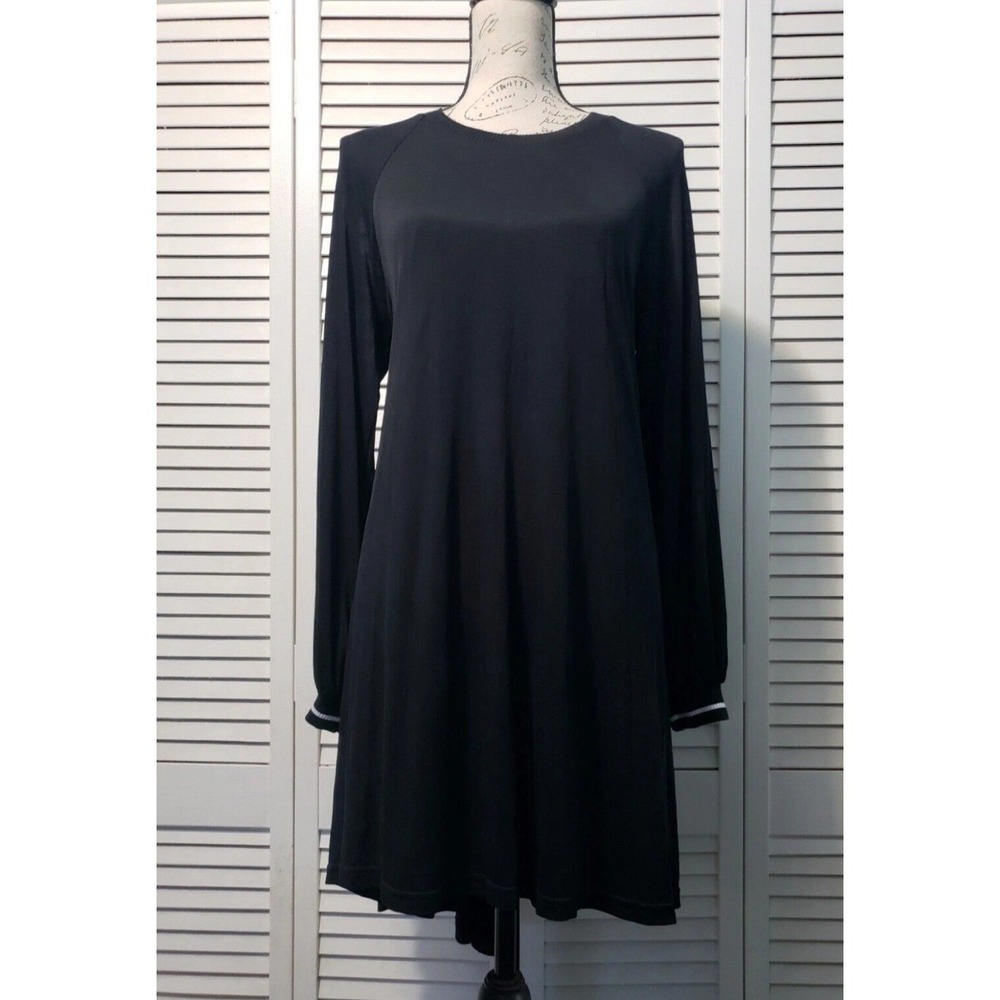 Zara Trafaluc Collection High-Low Dress Women's Large Black Long Sleeve Lined